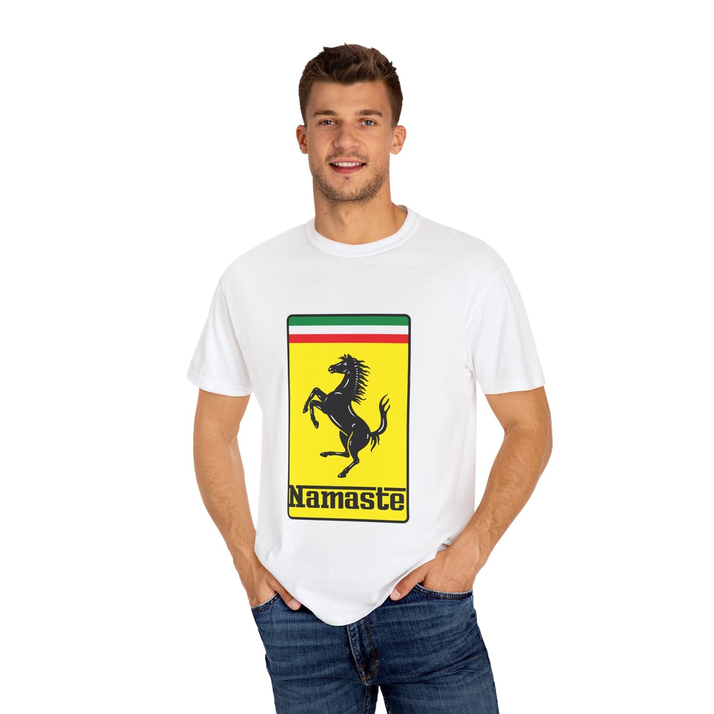 Namaste Retro Graphic Unisex T-shirt - Comfortable Casual Wear, Perfect for Yoga Lovers, Gifts for Him/Her, Relaxed Fit Tee, Summer Style-3