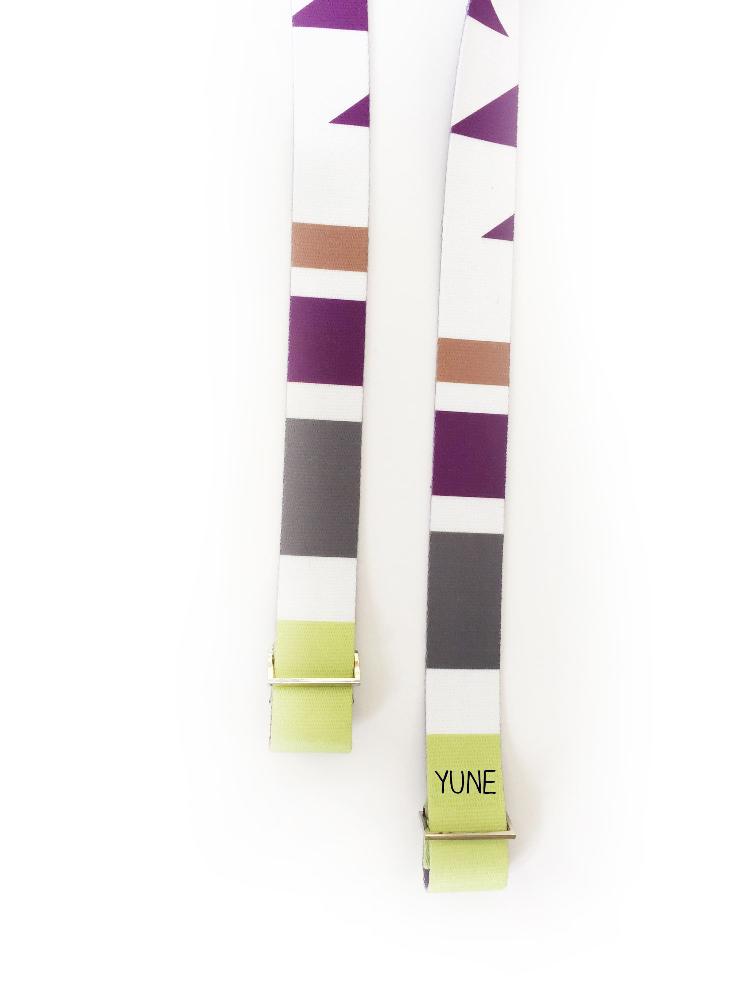 Gemini Yoga Strap – White Stretching Strap w/ Metal Buckles | Yune Yoga-1